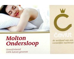 Cevilit kussensloop molton onderslopen (set 2 pc) met rits  40/60