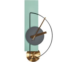 CEVINS - Wandklok - Lichtgroen - Staal