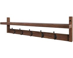 Cgoods kapstok - wandkapstok - garderoberek - hangend - hout - 73cm