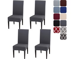Chair Covers Set of 4 Stretch Chair Covers for Dining Chairs, Removable Washable Chairs Protection Decoration Chair Cover for Home, Kitchen, Hotel, Restaurant, Wedding, Party