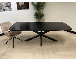 Chair up meubels - Deens Ovale Eettafel - Modern Scandinavisch Design - Luxe visgraat motief - 200CM - Matrix onderstel -