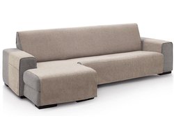 Chaise longue bankovertrek voor hoekdeel rechts - grote rugleuning 280 cm - bankhoes chaise longue beige - zacht - 100% Made in Spain hoekbank overtrek