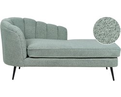 Chaise longue bouclé groen linkszijdig ALLIER