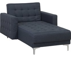 Chaise longue fluweel donkergrijs ABERDEEN