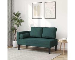 Chaise longue - Ligstoel relaxfauteuil - Ontspannen thuis - Hoog comfort schuim - 1165 x 62 x 575 cm - Donkergroen
