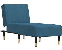 Chaise longue | Ligstoel | Zonligstoel fluweel blauw