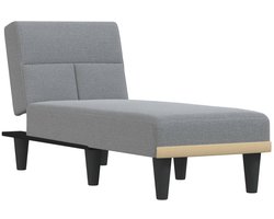 Chaise longue | Ligstoel | Zonligstoel stof lichtgrijs