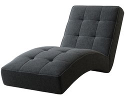 Chaise longue LIVANO - Elegante 1-zits ligstoel | Zit- en loungebank voor woonkamer & relaxruimte | Chaiselongue 73x79x170 cm (Donkergrijs - Twist 20)
