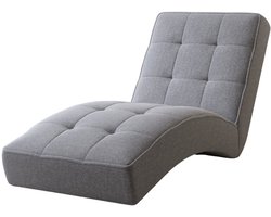 Chaise longue LIVANO - Elegante 1-zits ligstoel | Zit- en loungebank voor woonkamer & relaxruimte | Chaiselongue 73x79x170 cm (Grijs - Twist 19)