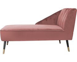 Chaise Longue Royal fluweel mauve roze