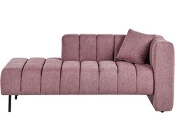 Chaise longue stof roze rechtszijdig LANNILS