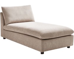 Chaise longue VIZILLE Stof Taupe