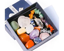 Chakra Edelstenen Giftbox – inclusief armband & bergkristal ketting