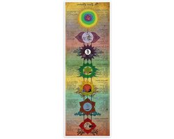 Chakra Poster - Wanddecoratie - Energie Balans - Premium Papier 250 g/m - 30 x 90 cm - Kleurrijk
