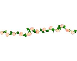 Chaks Rozen bloemenslinger - kunstplant/bloem - roze - 220 cm