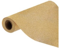 Chaks Tafelloper op rol - gouden glitter - 30 x 500 cm - polyester