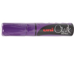Chalk Marker - Krijtstift - Paars - Krijtbord, Ramen, Glas, Porselein, Plastic, Spiegels, Papier - Lijndikte: 8mm - Uni Chalk - 1 stuk - Incl. Gift