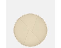 Chamada Lauren leren dienblad rond effen M beige