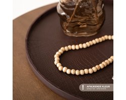 Chamada leren dienblad rond croco XL black