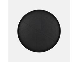 Chamada leren dienblad rond effen M black