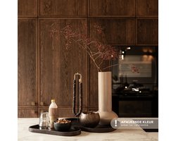 Chamada Lotte leren dienblad organisch effen L beige
