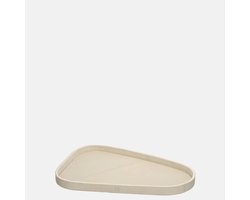 Chamada Lotte leren dienblad organisch effen M beige
