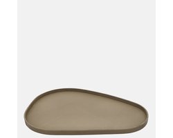 Chamada Lotte leren dienblad organisch effen XL taupe