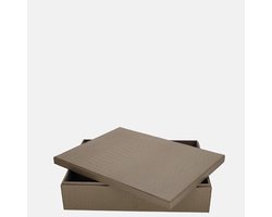 Chamada Maria leren opbergbox rechthoek croco large taupe