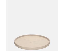 Chamada Merel leren dienblad rond croco M beige