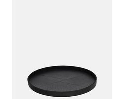 Chamada Merel leren dienblad rond croco M black