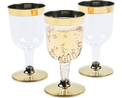 Champagne Glazen Metallic goud - 4 stuks - champagneglazen - wijnglazen