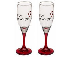 Champagneglazen - Love - 2st. - In doos