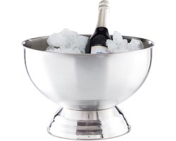 champagnekoeler schaal - rvs - Ø 36,5 cm - flessenkoeler - zilver