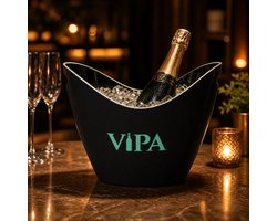 Champagnekoeler / Wijnkoeler – 5 Flessen – Zwarte Ijsemmer – Drankkoeler – Voor Thuis, Feestjes & Diners