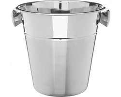 Champagnekoeler/ijsemmer zilver 3 liter - 24 x 21 cm - IJsemmers/champagnekoelers van RVS