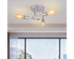Chandelier met 3 lichtpunten - mid-century design - metalen flush mount - sfeervolle verlichting - ShopVlot