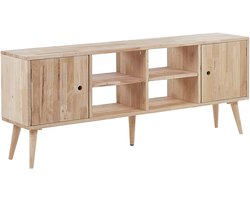 CHANDLER - TV-meubel - Lichtbruin - Rubberhout