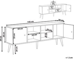 CHANDLER - TV-meubel - Lichte houtkleur - Rubberhout