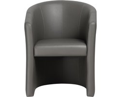 Charlie' PU taupe Kuipstoel | H 81 x B 64 x D 62 cm