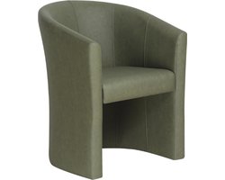 Charlie' Vintage PU groene Kuipstoel | H 81 x B 64 x D 62 cm