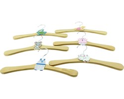 Charl's Design Toys Kinder- en Babyhanger - Hout 30 cm - Set 6 stuks