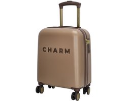 Charm London Capetown - Koffer - Underseater - Handbagage - 45x34x20 cm - 30 Liter - Trolley - Taupe