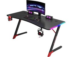 Cheap Thuis - Gamingbureau - Gamingbureau met RGB-verlichting – 100 × 60 × 70 cm