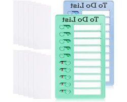 Checklist Borden Set van 2, 20 x 12 cm, Ideaal voor To-Do Lijsten, Plannen en Leren met 10 Lege Kaarten