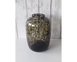 Cheetah vaas Grey model Kara S - H29 cm - glazen vaas - Vase the World - glas