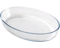 Chef Traiteur Ovenschaal van borosilicaat glas - ovaal - 4 Liter - 40 x 27 x 7 cm
