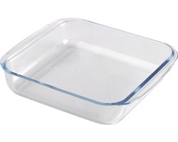 Chef Traiteur Ovenschaal van borosilicaat glas - vierkant - 1.8 Liter - 24 x 22 x 6 cm