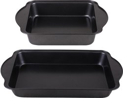 Chef Traiteur Ovenschalen 2-delige set - rechthoek - 2.5 en 5 Liter - met anti-kleef laag