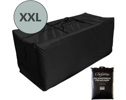 Chefarone Beschermhoes Tuinkussens - Extra groot 60x175 cm - Opberghoes Tuinmeubels, Loungeset en Ligbed - Kussentas voor Loungekussens - Tuinkussenhoes Waterdicht - Weerbestendig - UV-bescherming - Zwart