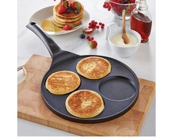 Cheffinger Crêpemaker - Pancake Pannenkoeken 4 Kop Marmeren Anti Aanbaklaag